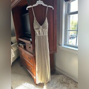 Banana republic gold dress